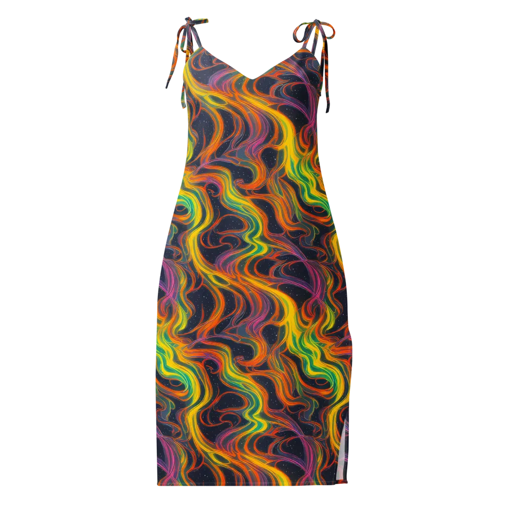 Starfall Ribbons on Slip Dress — Front