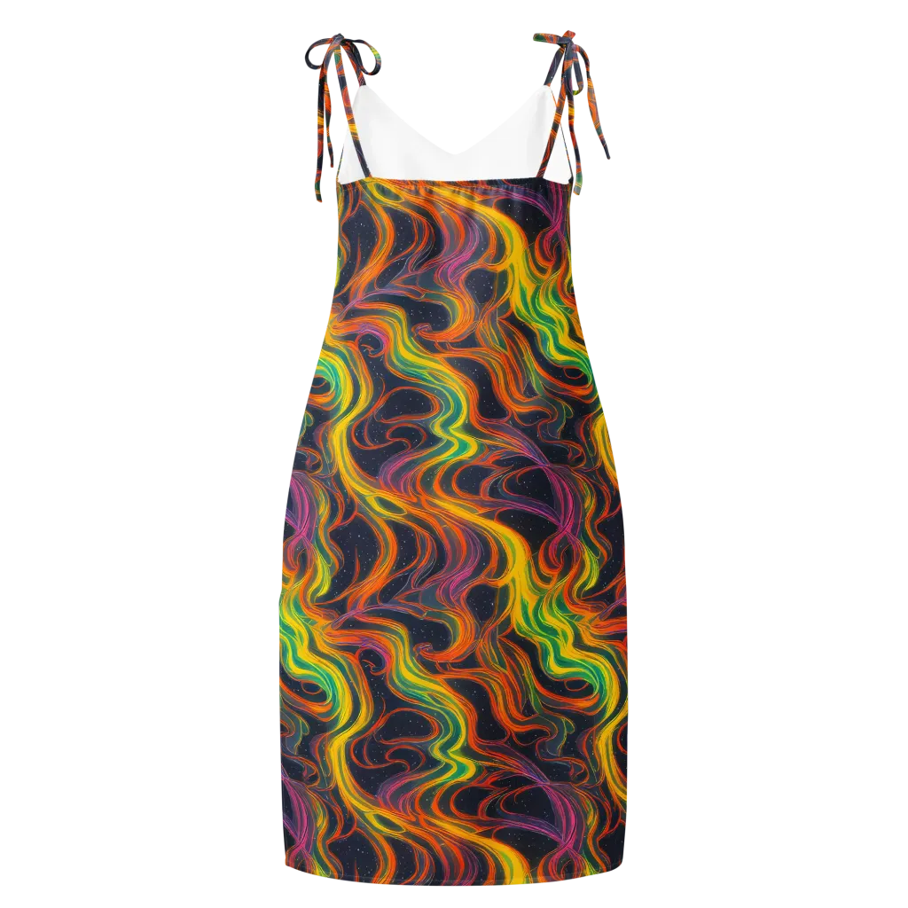 Starfall Ribbons on Slip Dress — Back