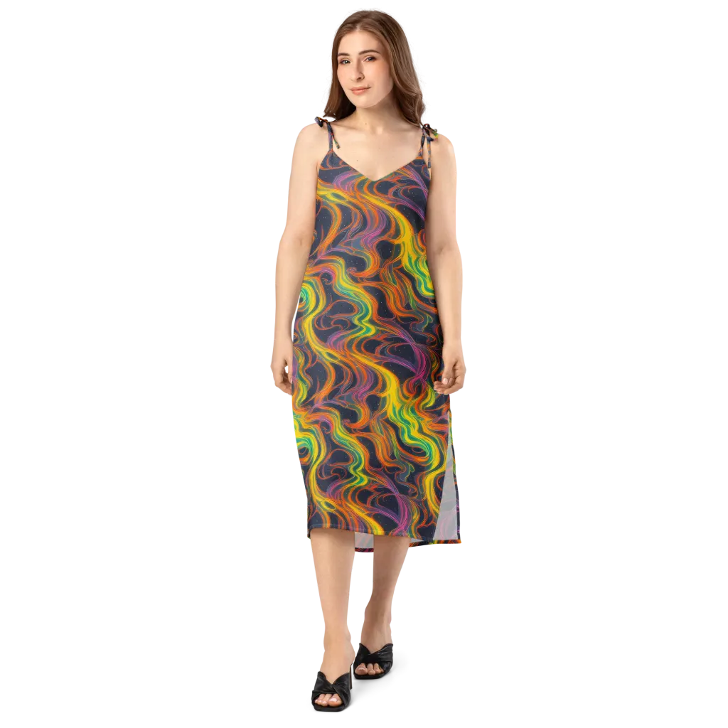 Starfall Ribbons on Slip Dress — Front