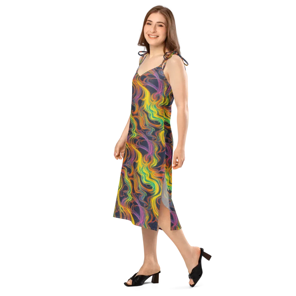 Starfall Ribbons on Slip Dress — Left Front