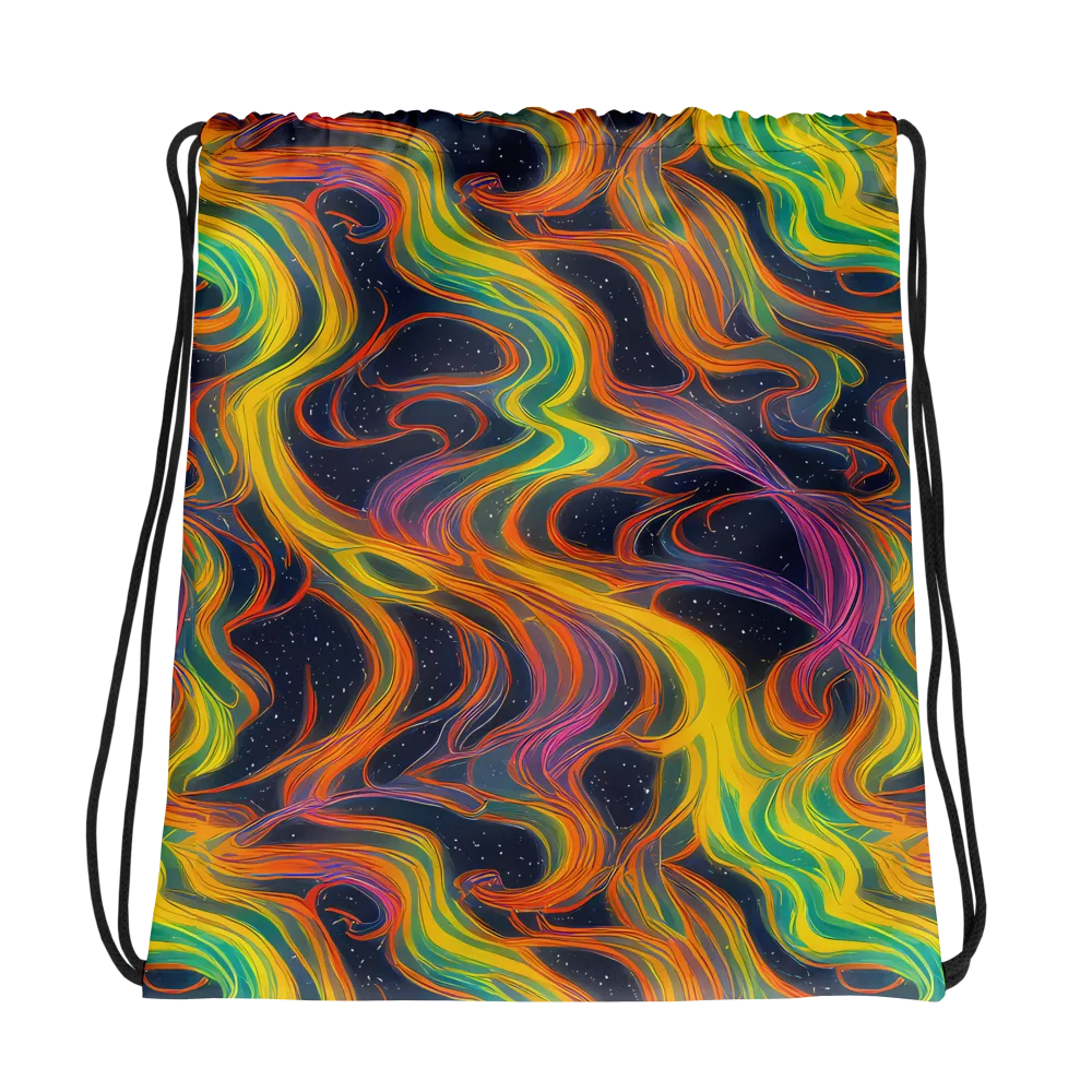 Starfall Ribbons on Drawstring Bag — Photo