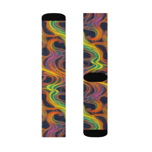Starfall Ribbons on a Socks