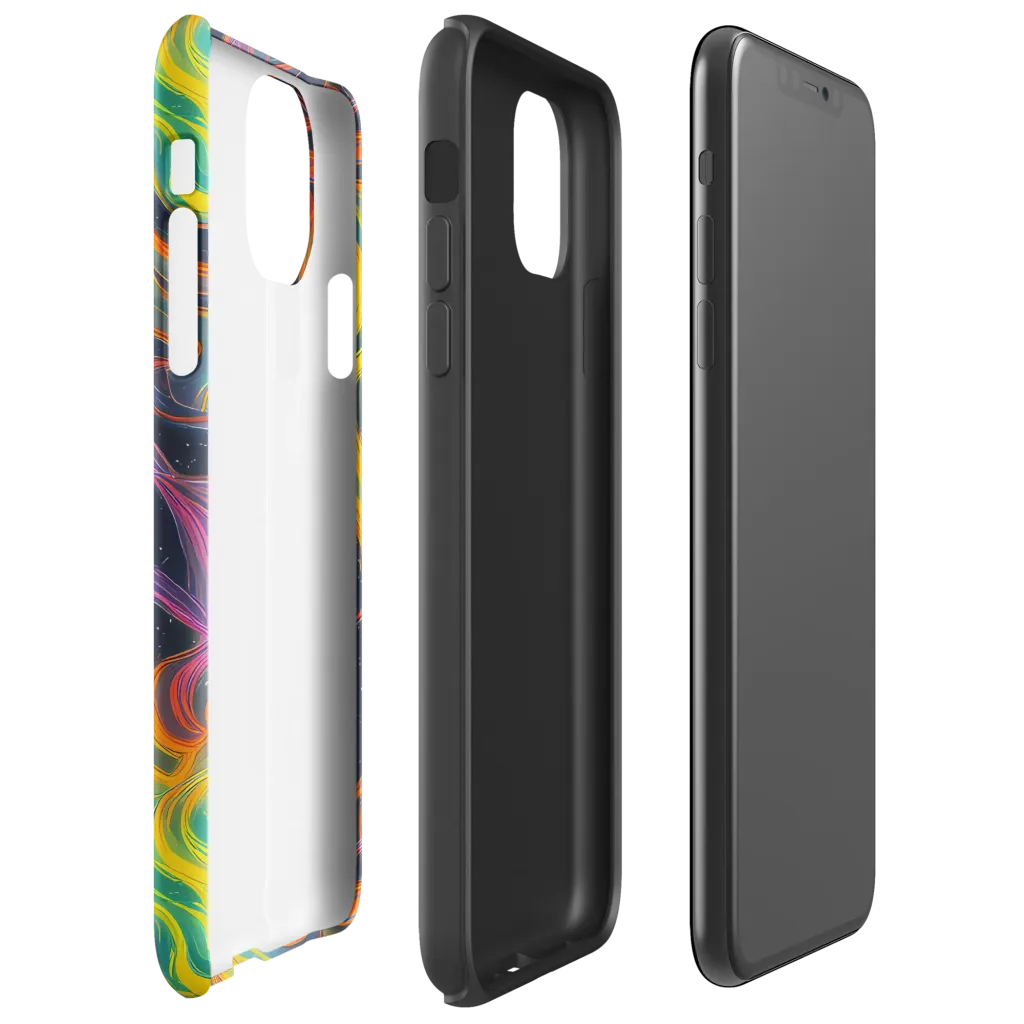 Starfall Ribbons on Tough Case for iPhone® — Right