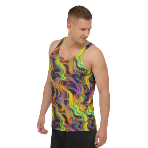 Starfall Ribbons on a Men's Tank Top