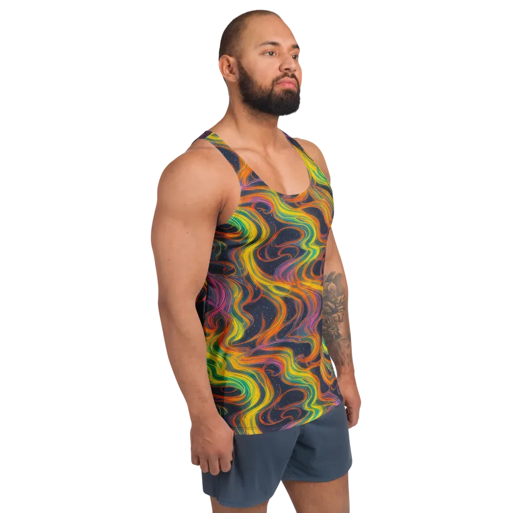 Starfall Ribbons on Men's Tank Top — Right Front