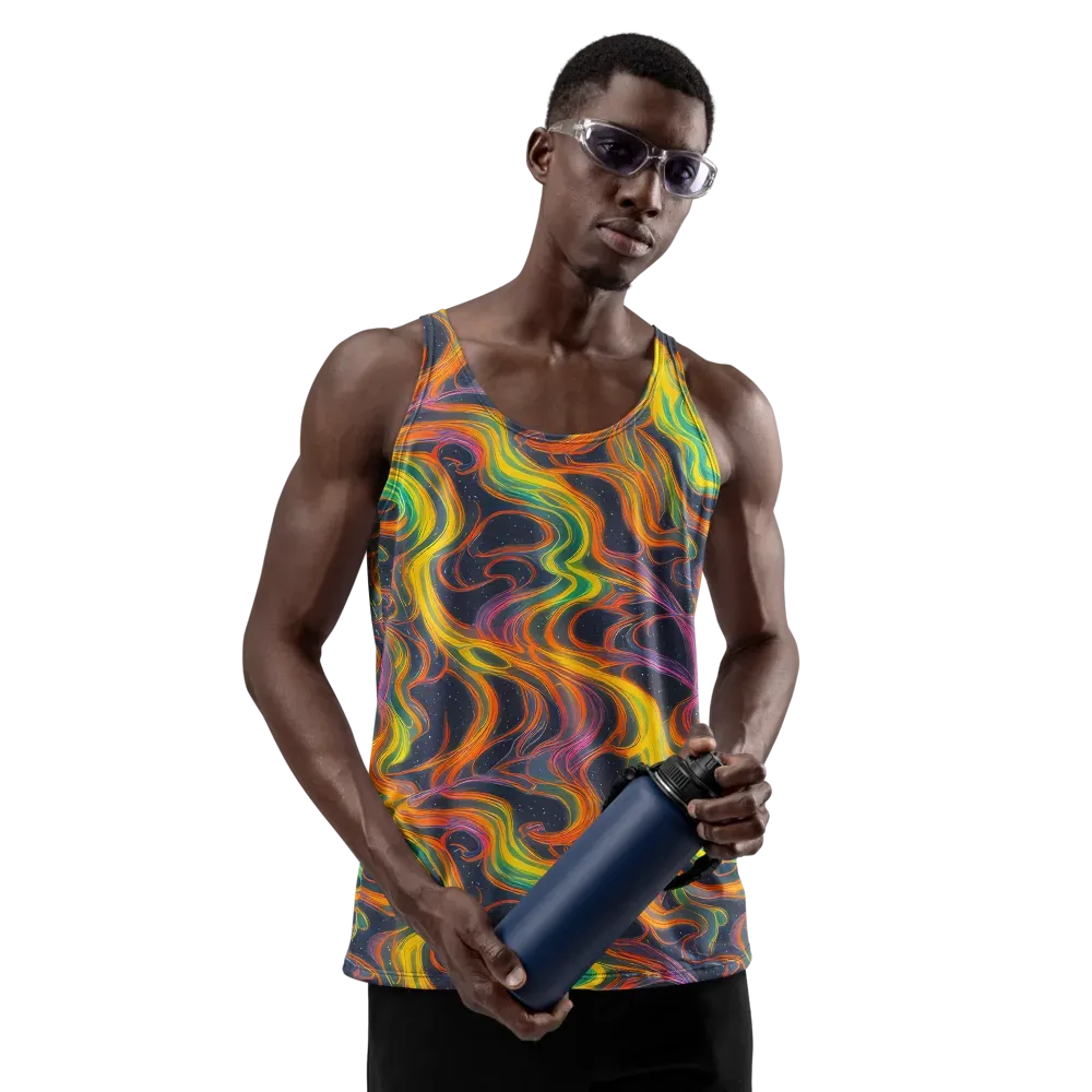 Starfall Ribbons on Men's Tank Top — Front