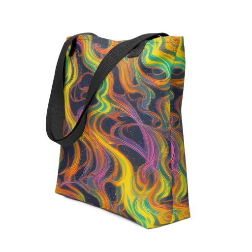 Starfall Ribbons on a Tote Bag