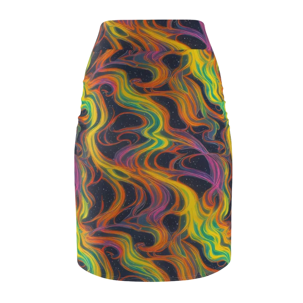 Starfall Ribbons on Pencil Skirt — Back