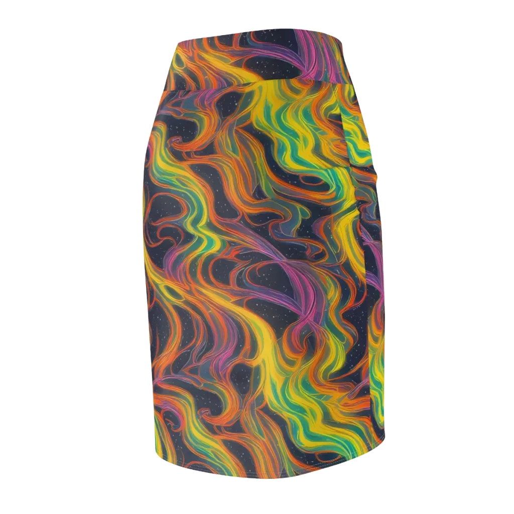 Starfall Ribbons on Pencil Skirt — Back Side