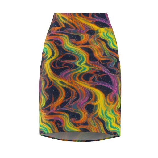 Starfall Ribbons on a Pencil Skirt