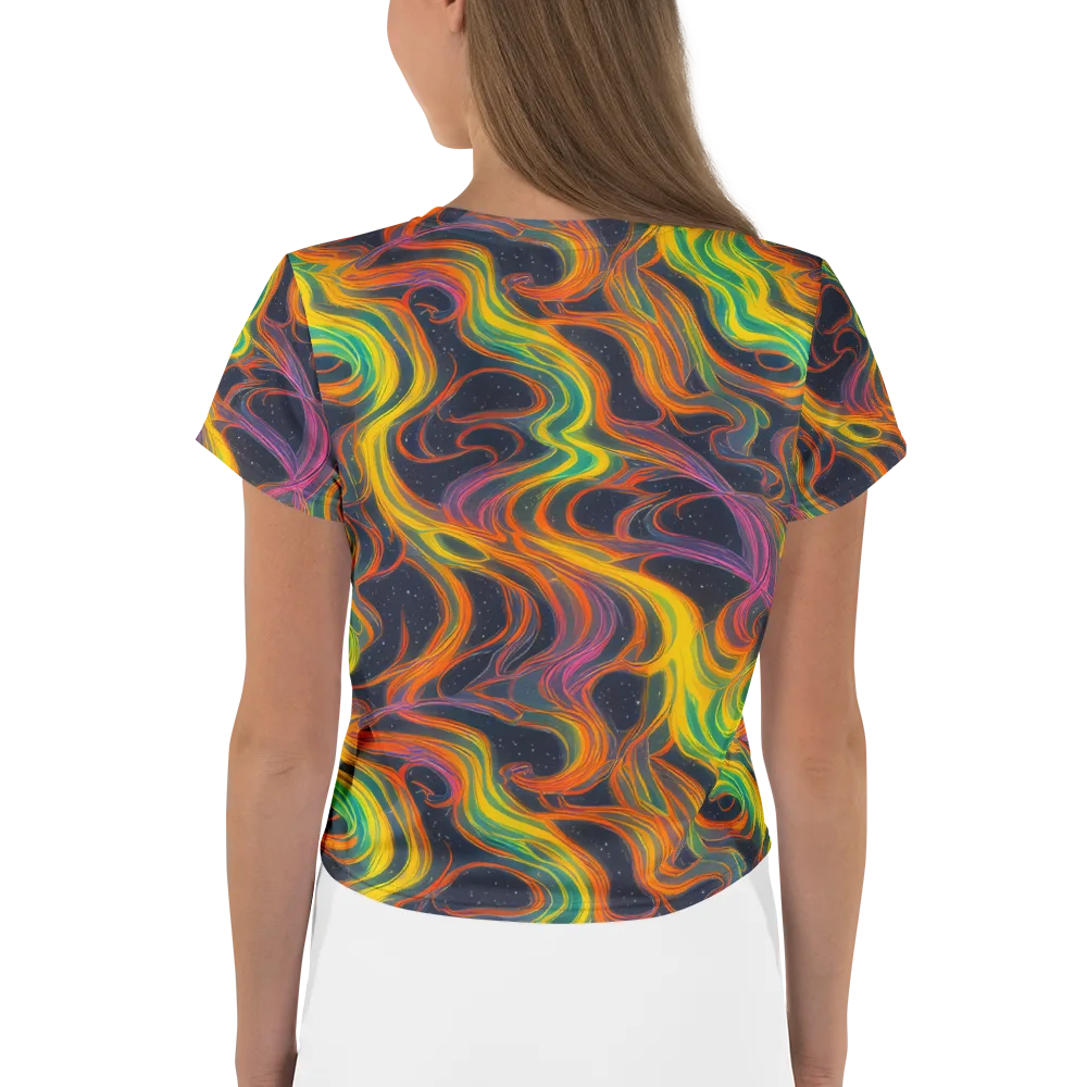 Starfall Ribbons on Crop Tee — Back