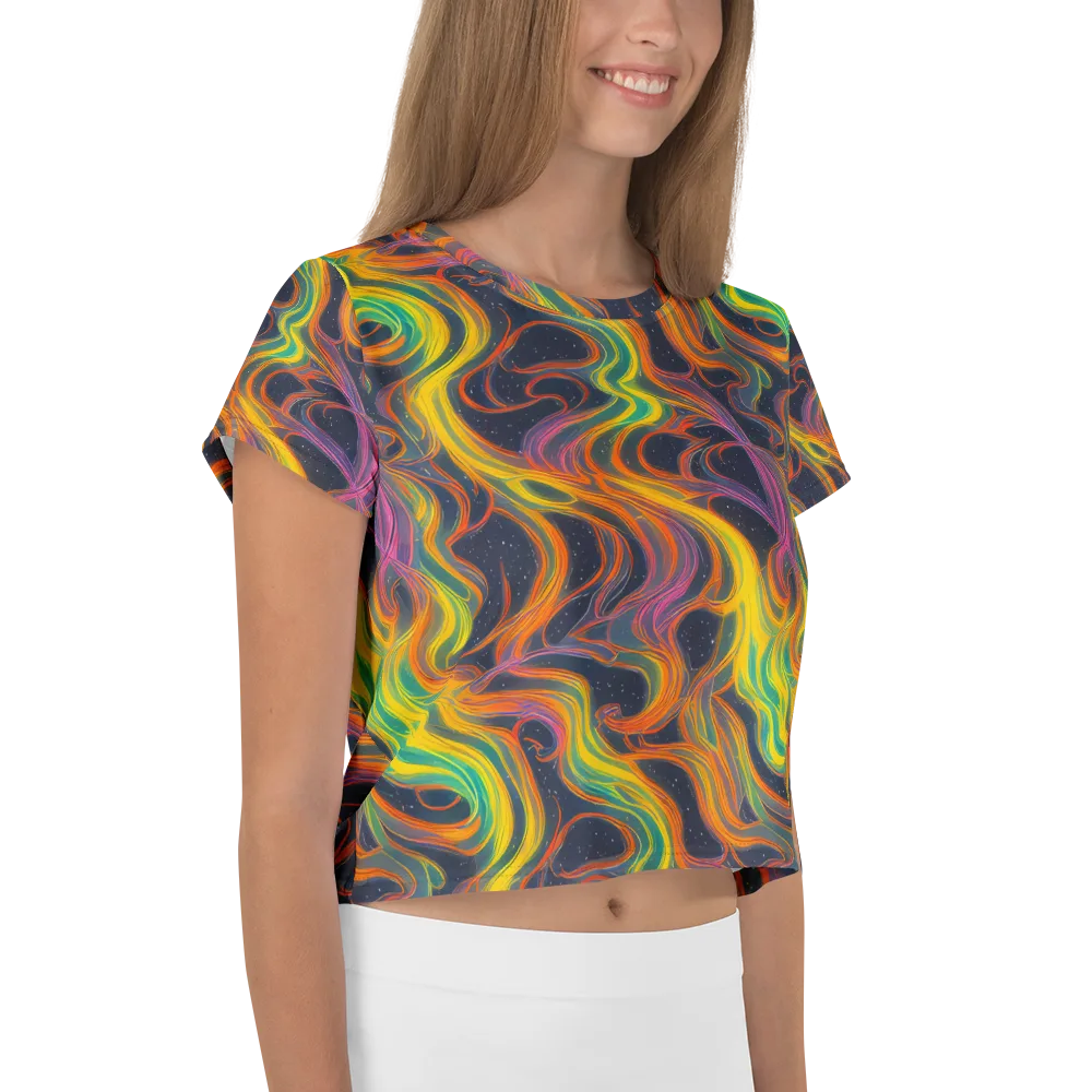 Starfall Ribbons on Crop Tee — Right