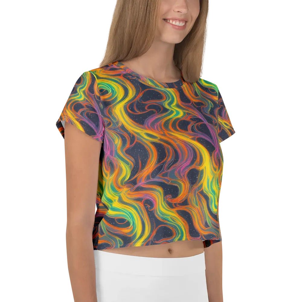 Starfall Ribbons on Crop Tee — Right