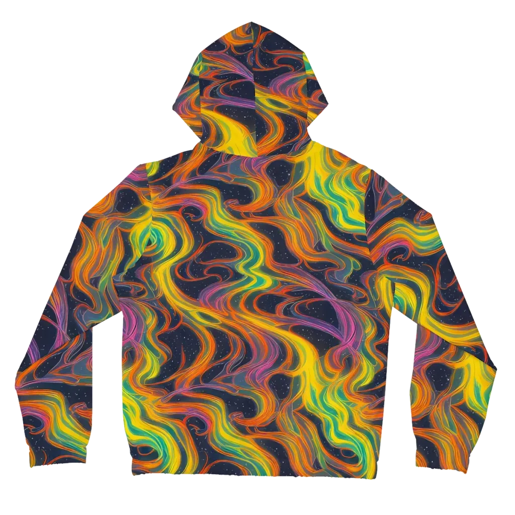 Starfall Ribbons on Women's Full-Zip Hoodie — Back