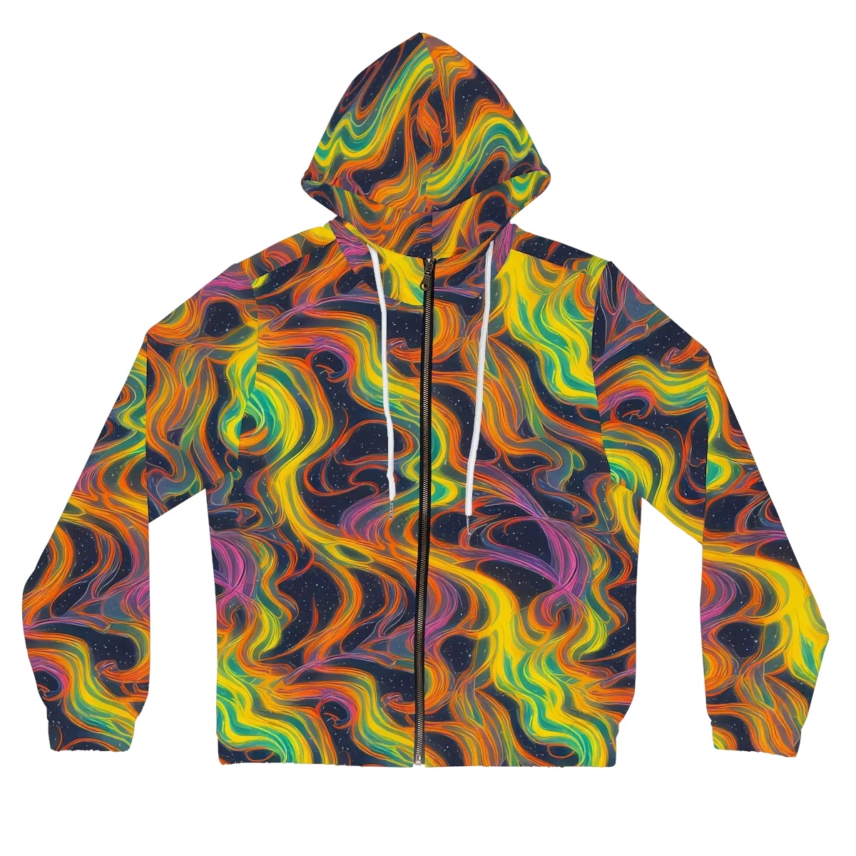 Starfall Ribbons on Women's Full-Zip Hoodie — Front