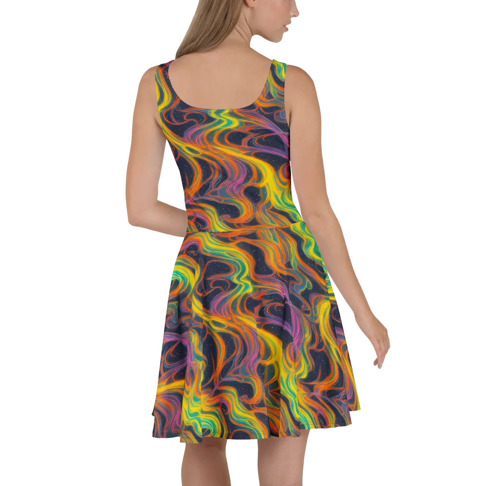 Starfall Ribbons on Skater Dress — Back