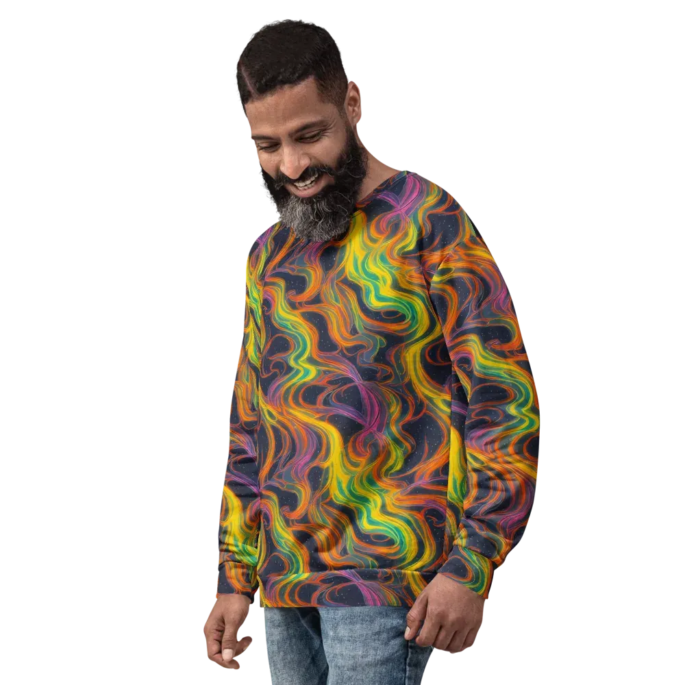 Starfall Ribbons on Sweatshirt — Left Front
