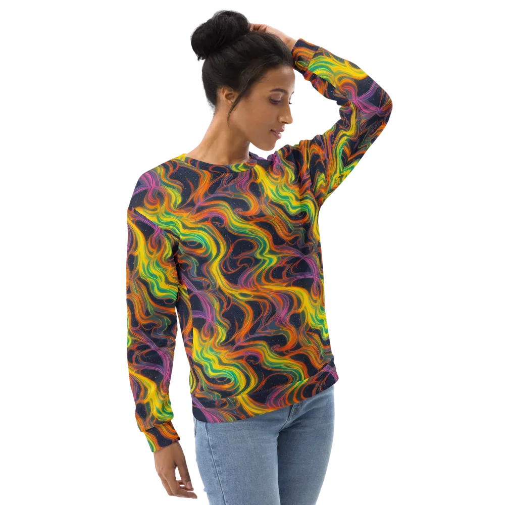 Starfall Ribbons on Sweatshirt — Right Front