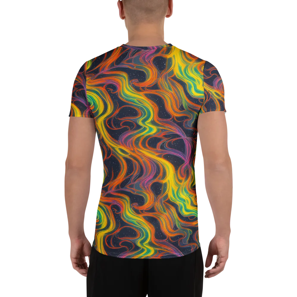 Starfall Ribbons on Men's Athletic T-Shirt — Back