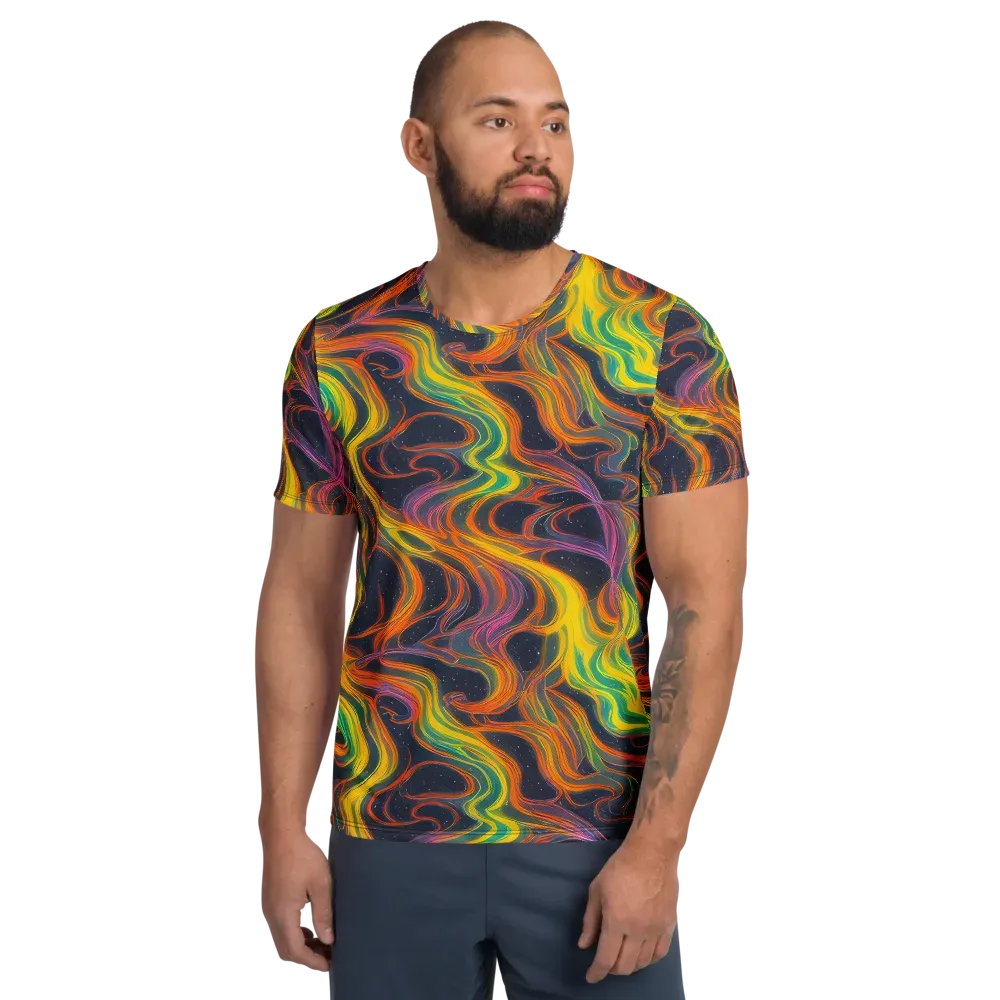 Starfall Ribbons on Men's Athletic T-Shirt — Front