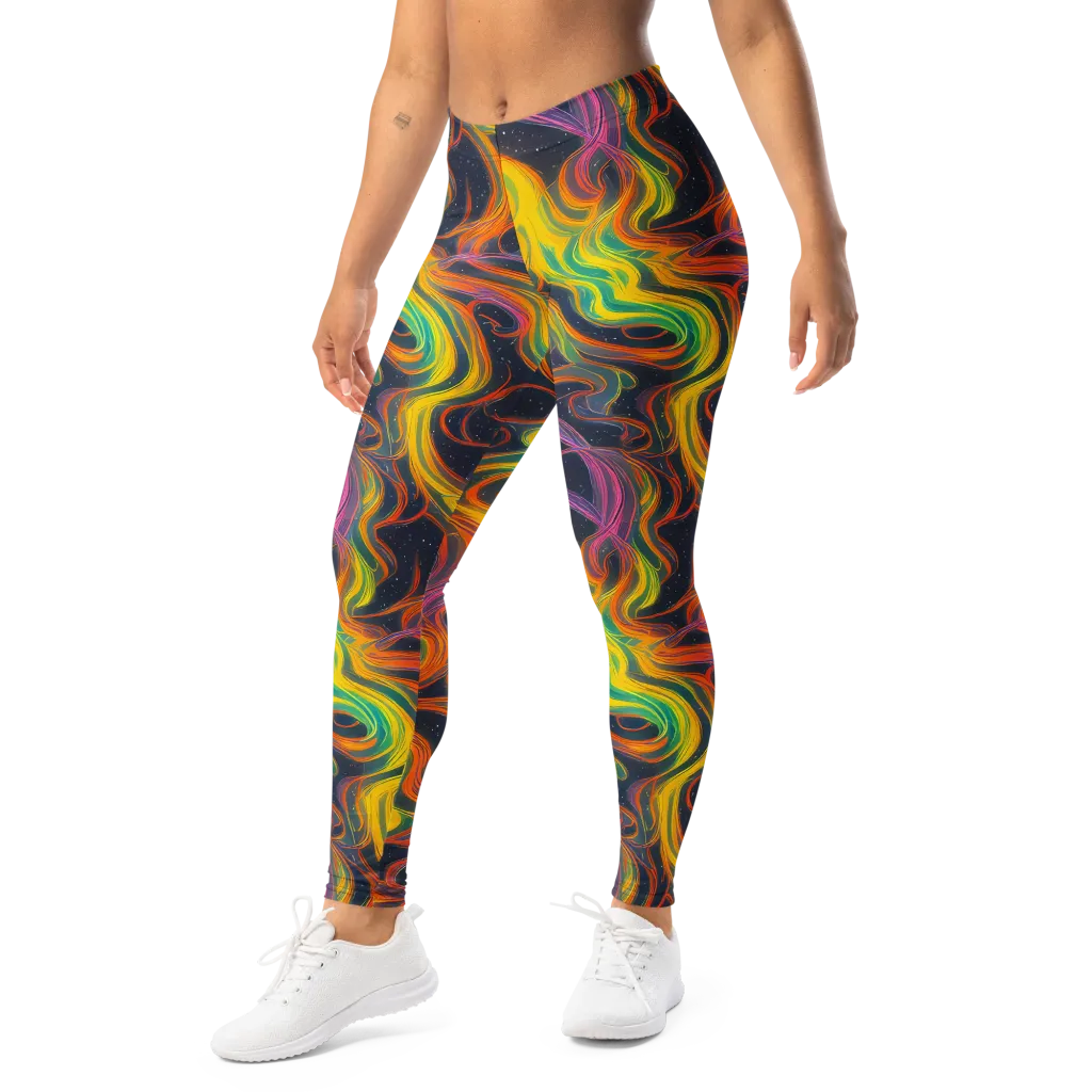 Starfall Ribbons on Leggings — Left Front
