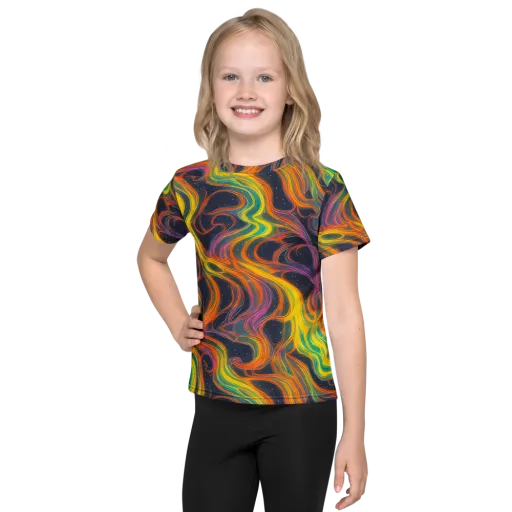 Starfall Ribbons on a Kids Crew Neck T-Shirt