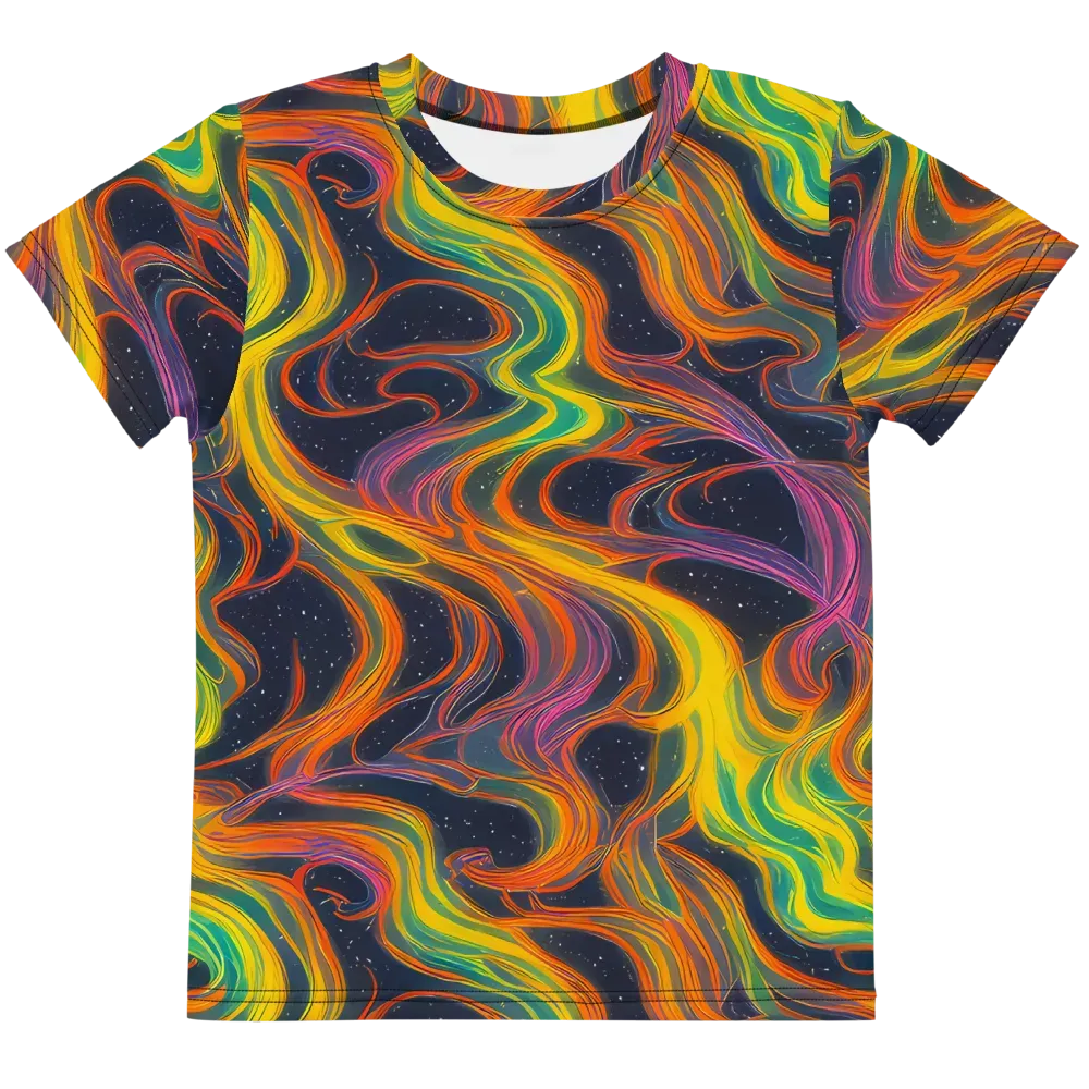 Starfall Ribbons on Kids Crew Neck T-Shirt — Front