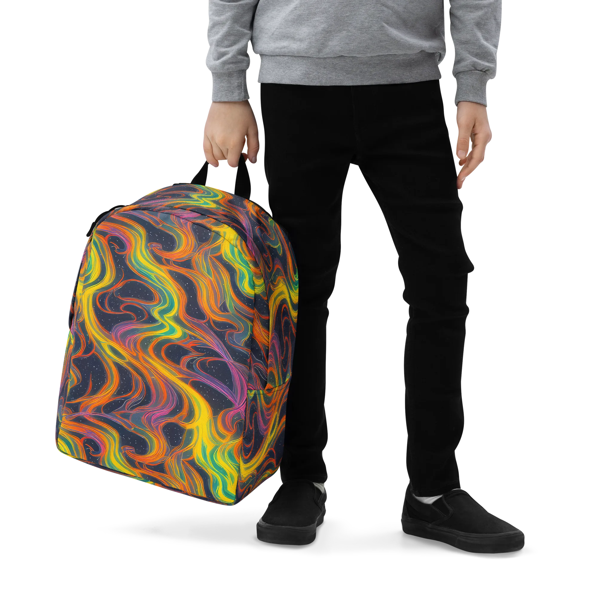 Starfall Ribbons on Minimalist Backpack — Zoomed-in