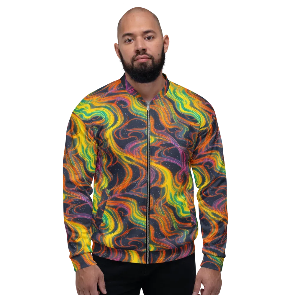 Starfall Ribbons on Bomber Jacket — Front
