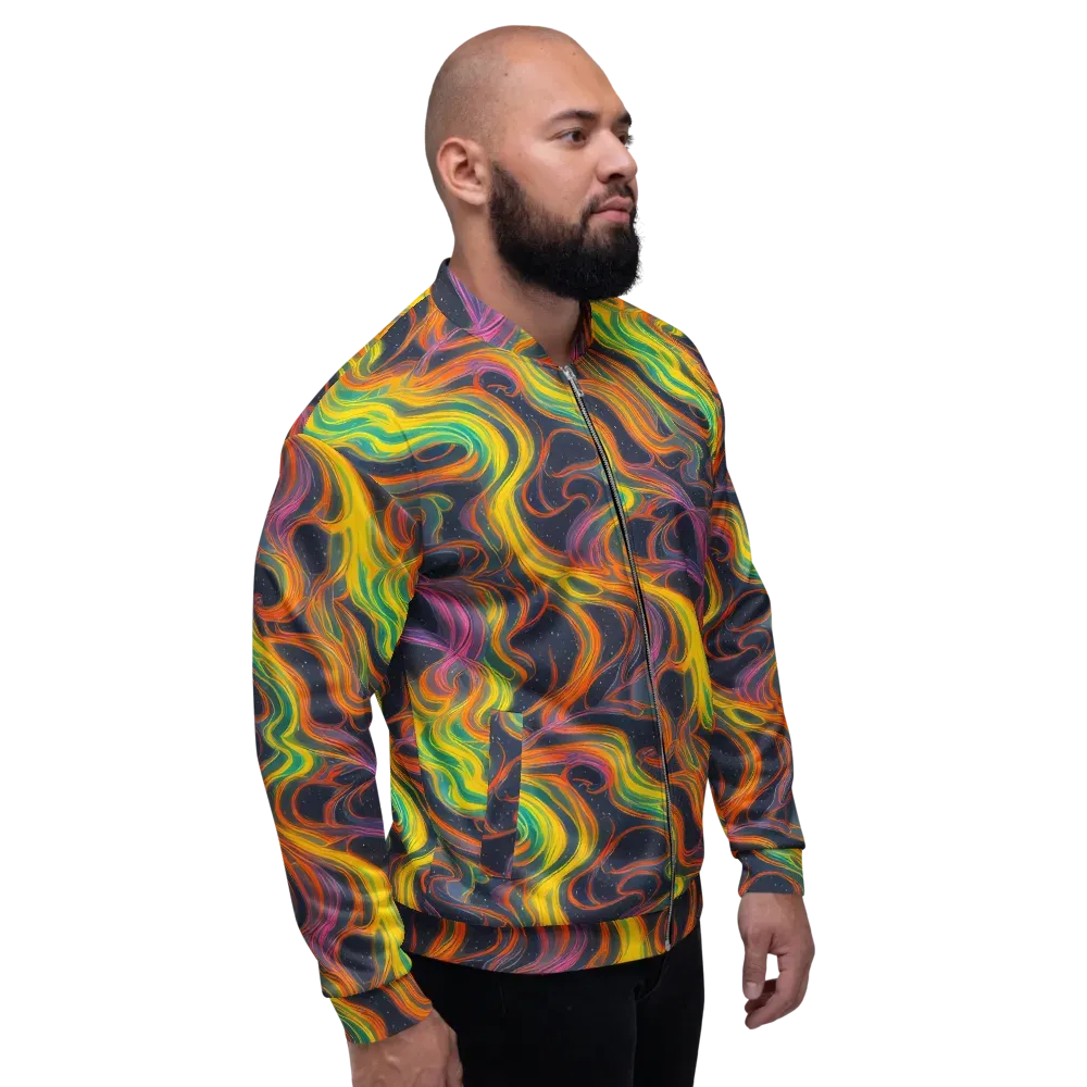 Starfall Ribbons on Bomber Jacket — Right
