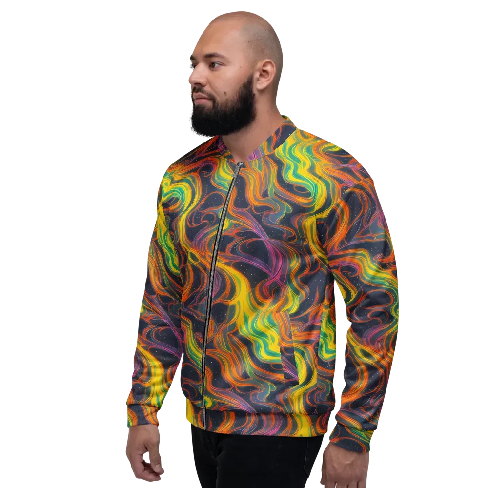 Starfall Ribbons on Bomber Jacket — Left