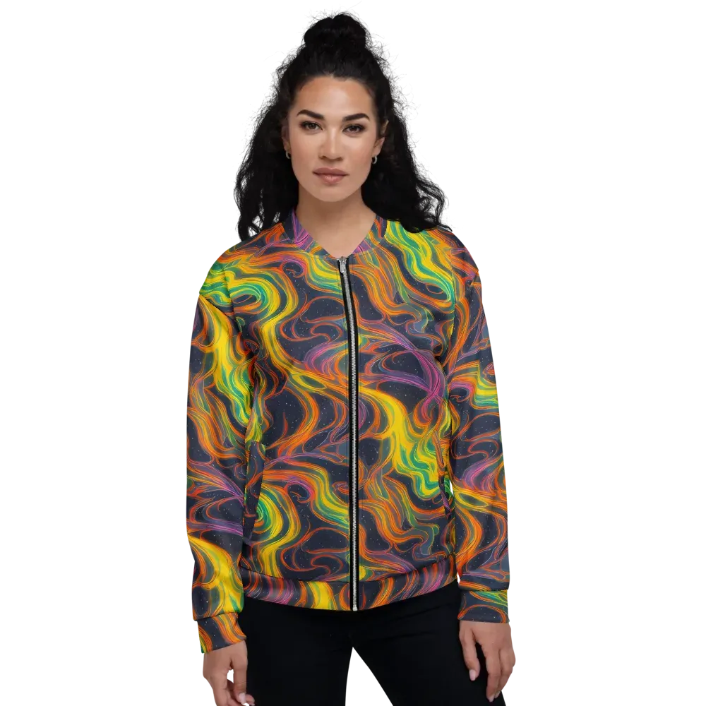 Starfall Ribbons on Bomber Jacket — Front