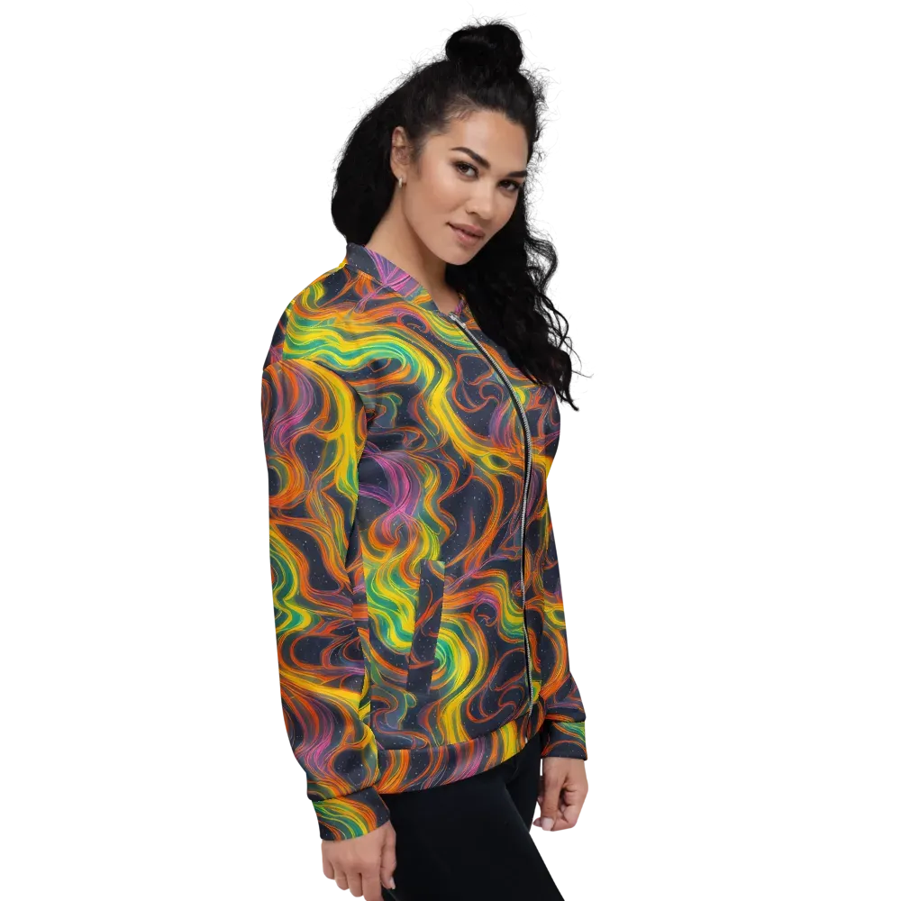 Starfall Ribbons on Bomber Jacket — Right