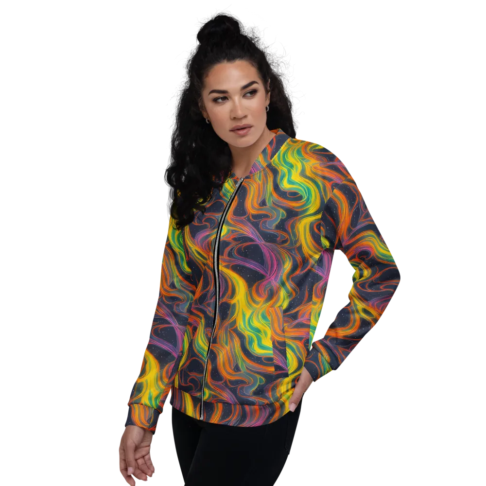 Starfall Ribbons on Bomber Jacket — Left