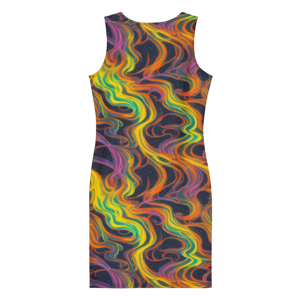 Starfall Ribbons on Bodycon Dress — Back
