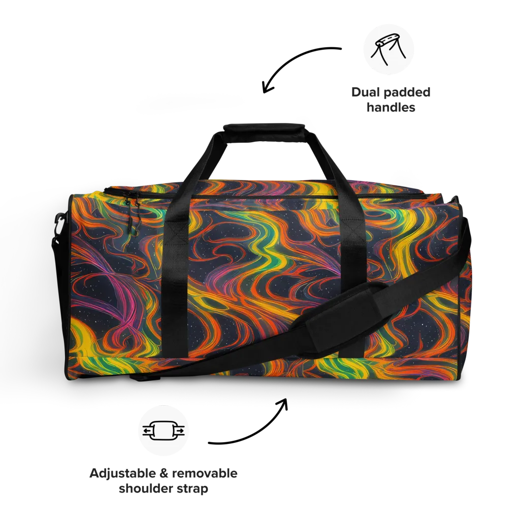 Starfall Ribbons on Duffle Bag — Front