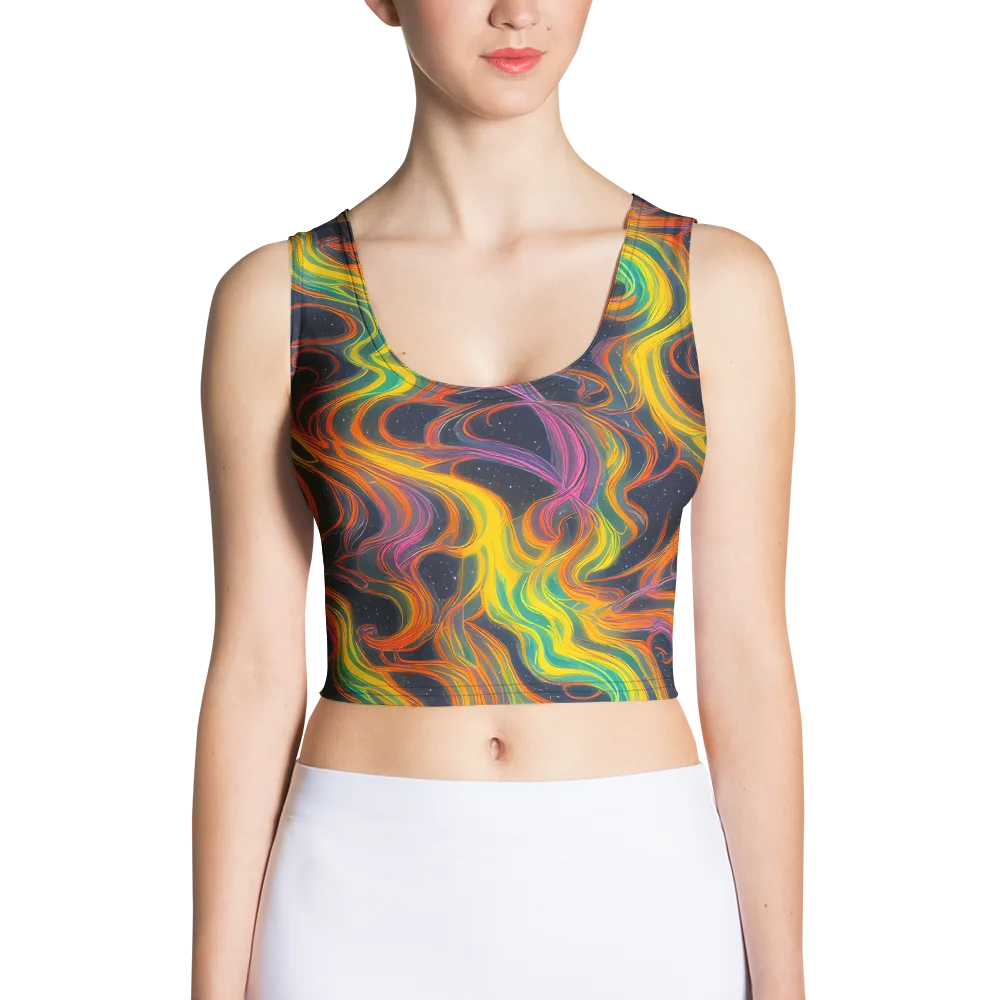 Starfall Ribbons on Crop Top — Front