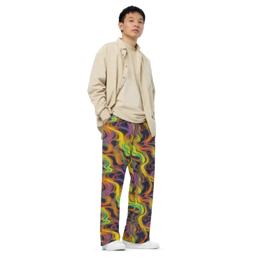 Starfall Ribbons on a Wide-Leg Pants