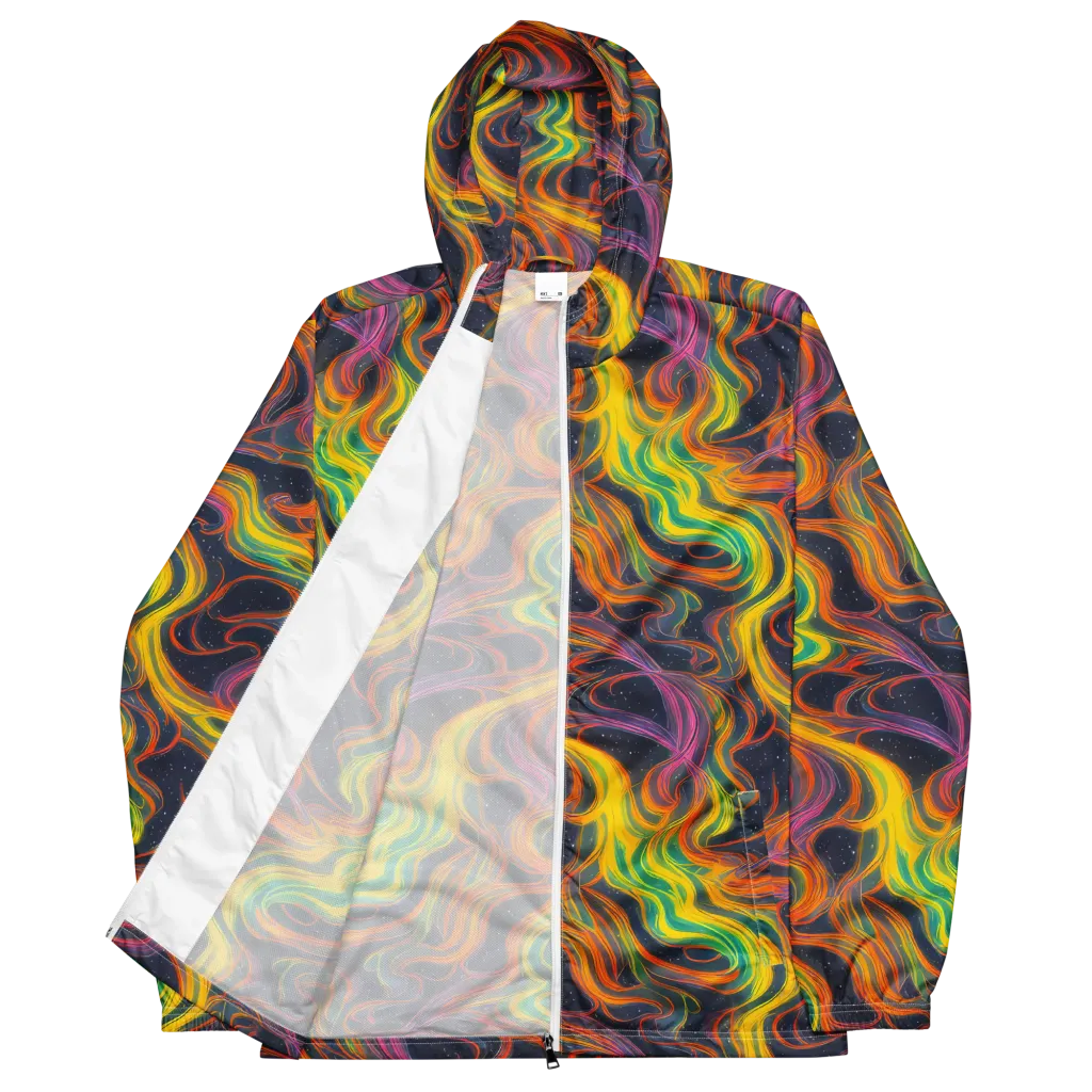 Starfall Ribbons on Men's Windbreaker — Front