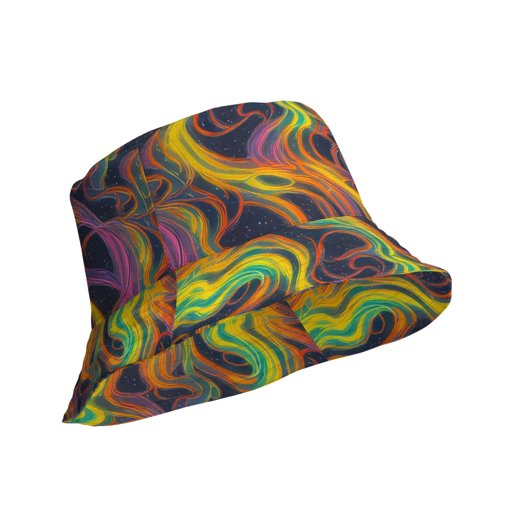 Starfall Ribbons on Reversible Bucket Hat — Product details Outside