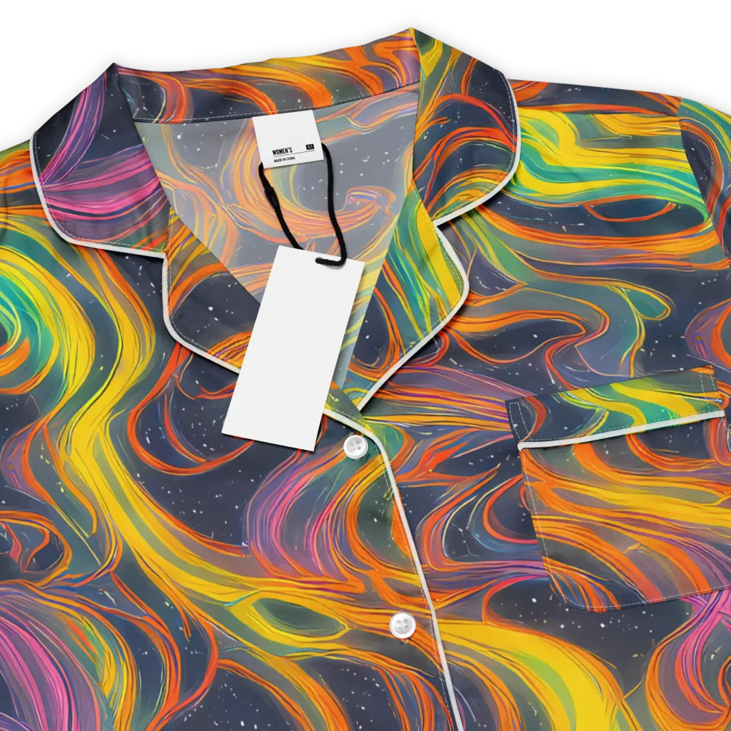 Starfall Ribbons on Women's Short Sleeve Pajama Top — Product details