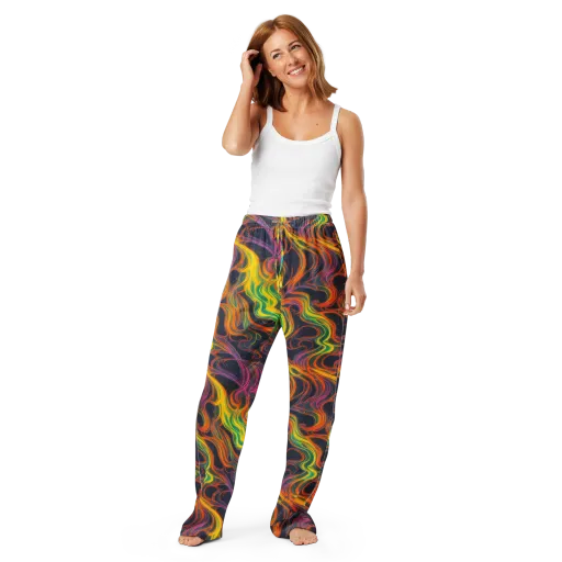 Starfall Ribbons on a Women's Pajama Pants