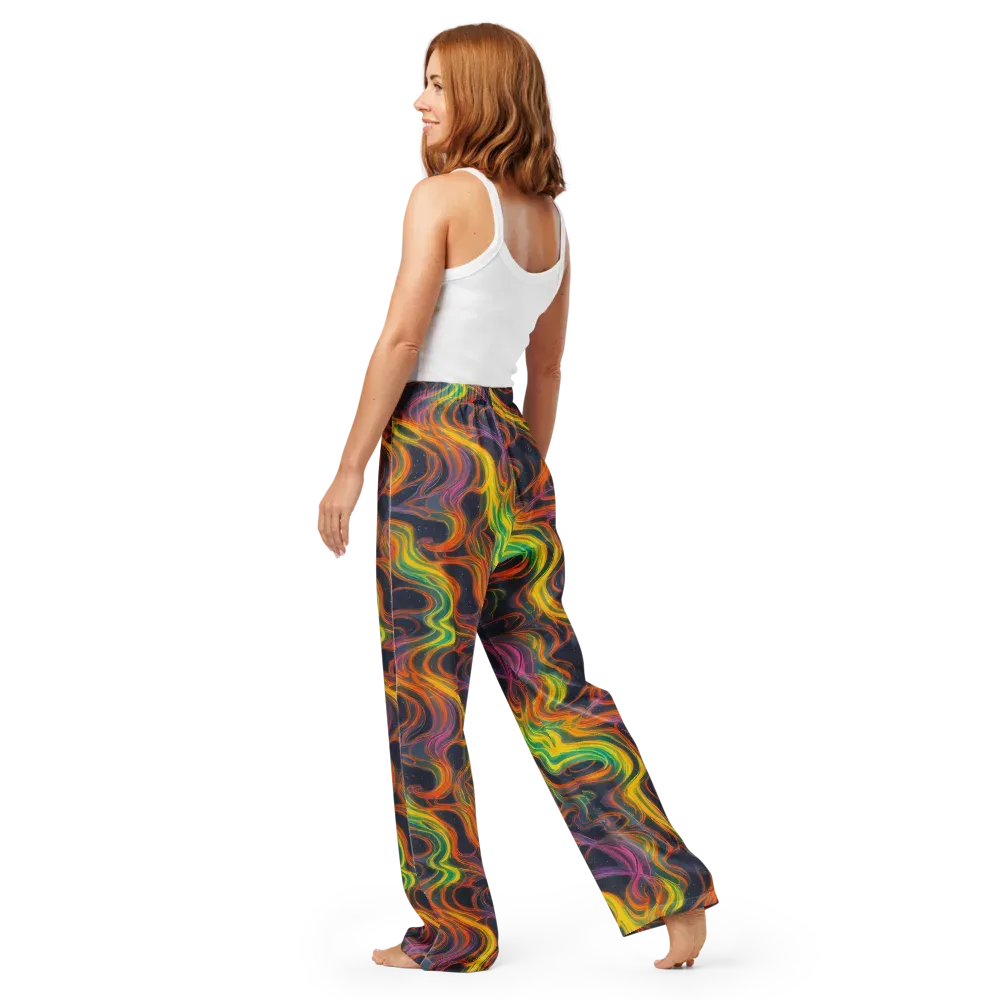 Starfall Ribbons on Women's Pajama Pants — Back
