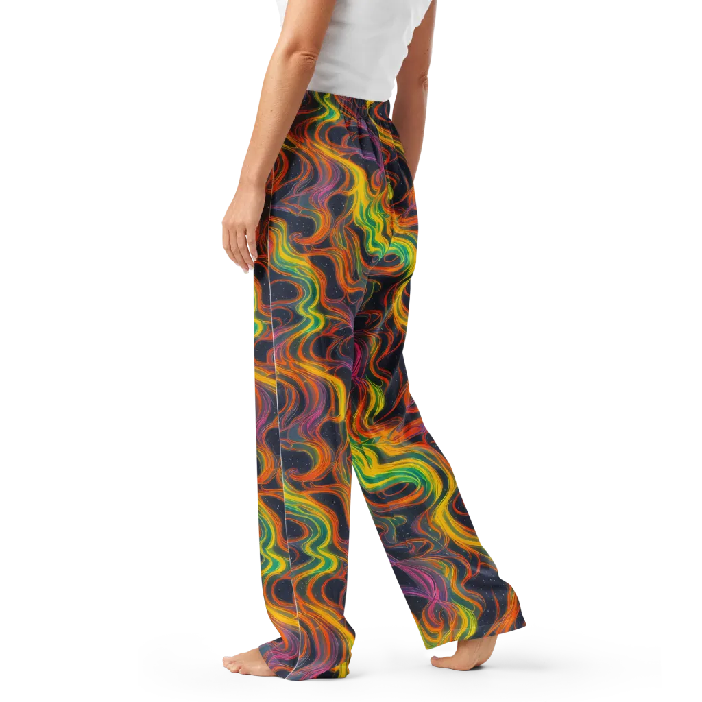 Starfall Ribbons on Women's Pajama Pants — Left