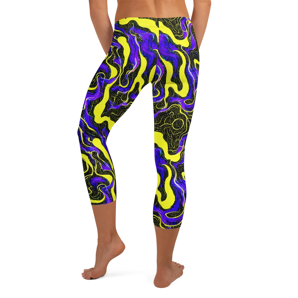 Rebel Circuit on Capri Leggings — Back