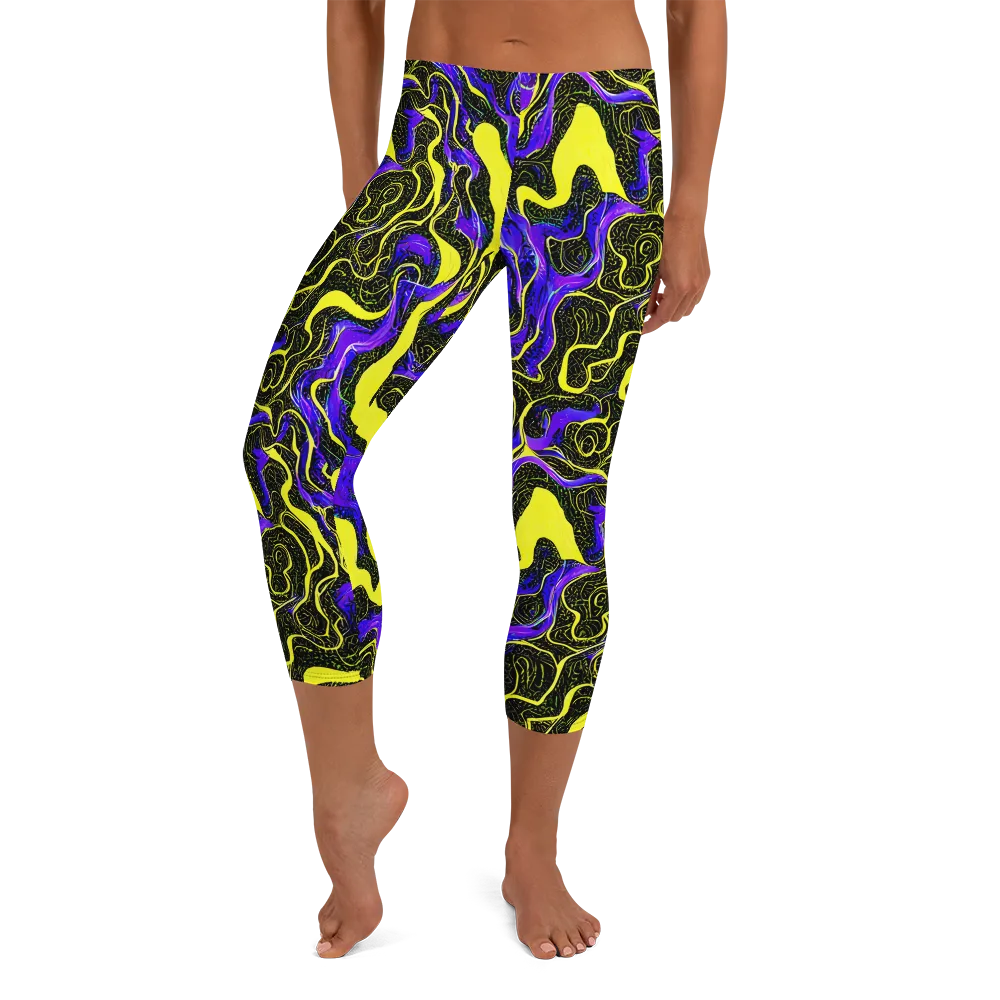 Rebel Circuit on Capri Leggings — Front