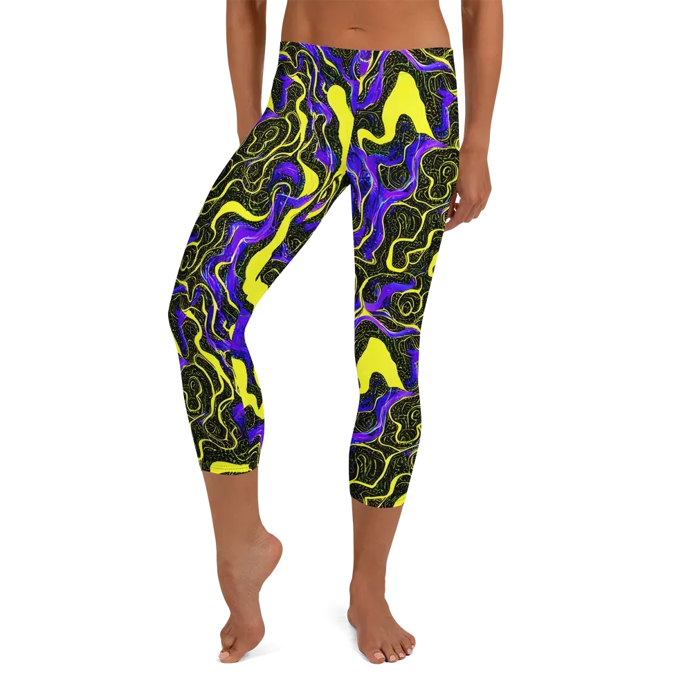 Rebel Circuit on Capri Leggings — Front