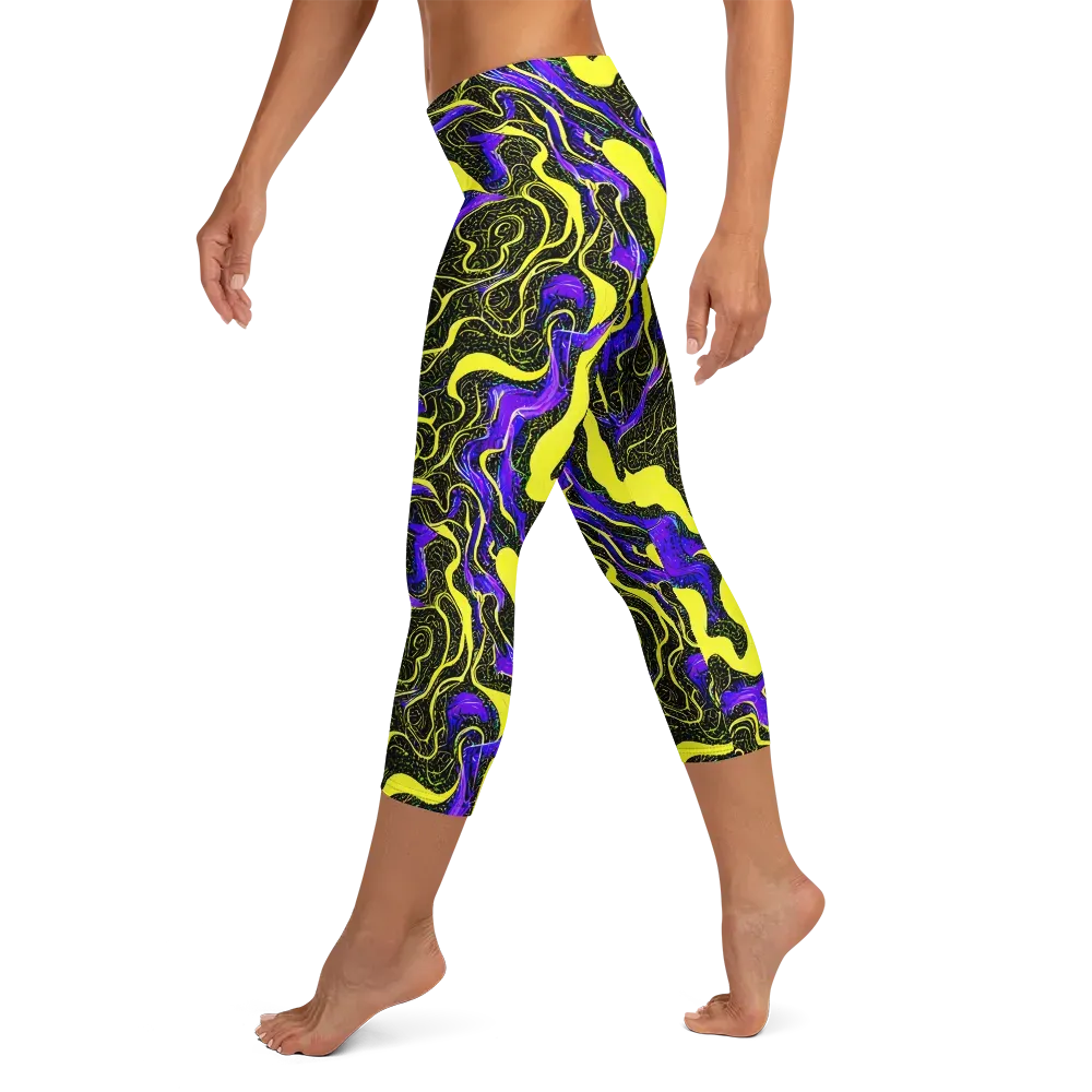 Rebel Circuit on Capri Leggings — Left