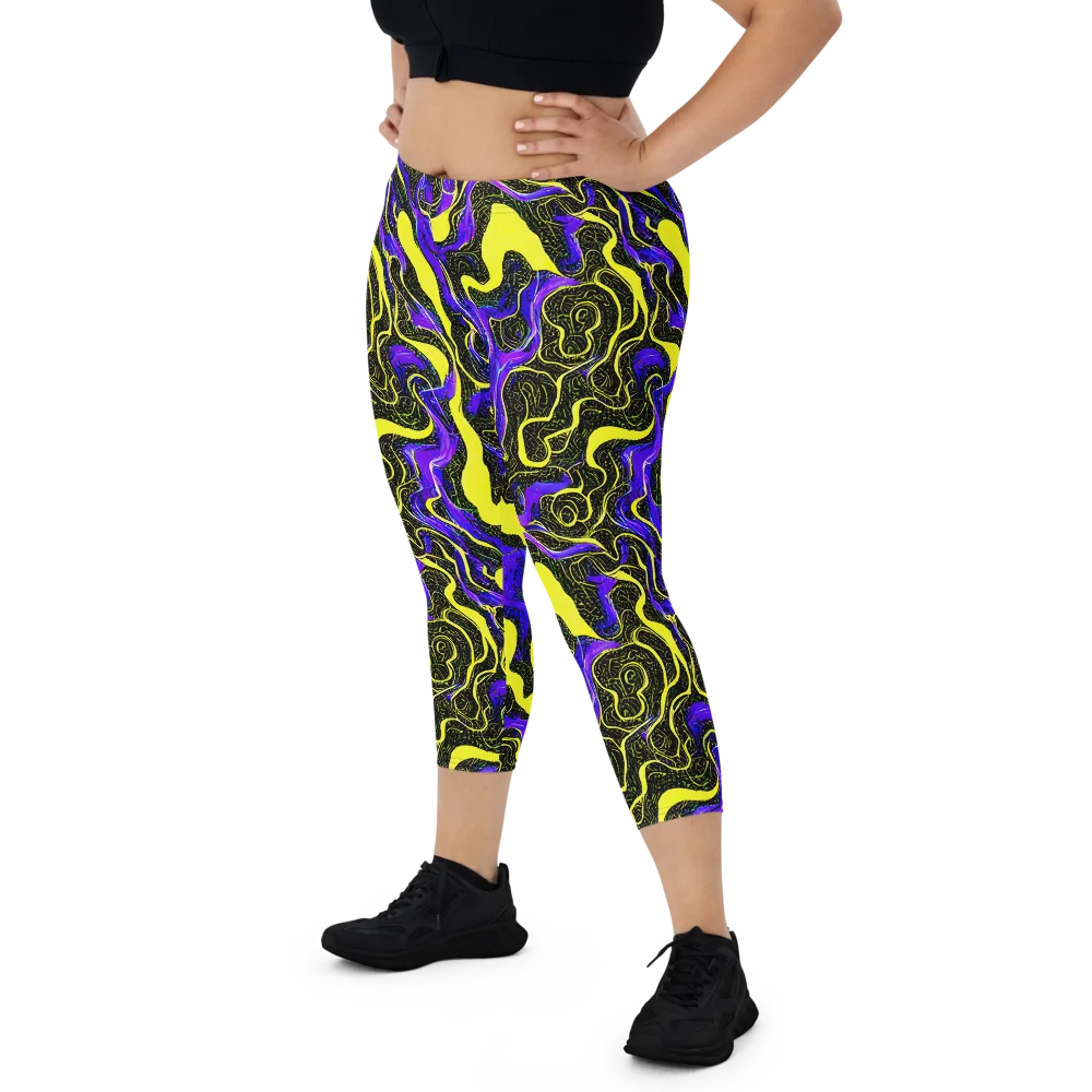 Rebel Circuit on Capri Leggings — Front