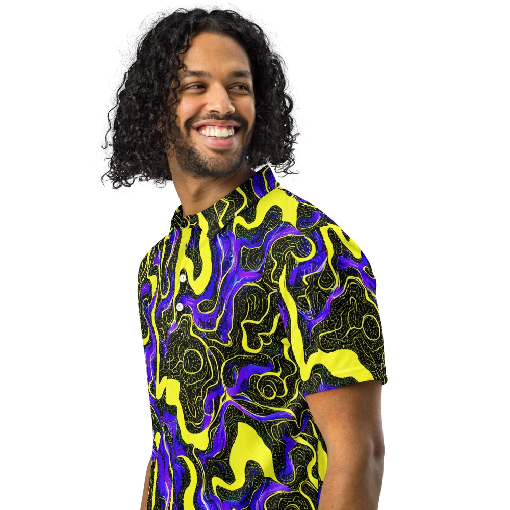 Rebel Circuit on Men's Slim Fit Polo Shirt — Left Front